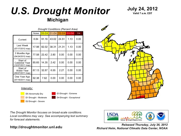 Michiganโs drought situation  Drawing Detroit