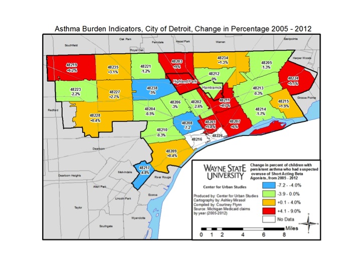 Persistent Childhood asthma increases in Detroit