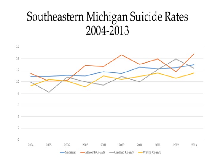 Suicide rates over time