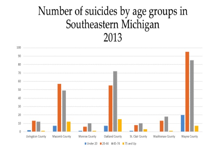 Suicide rates by age group