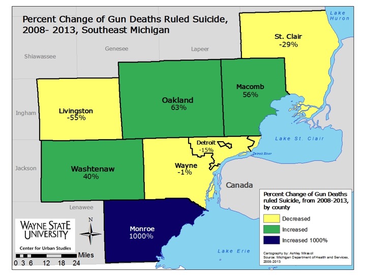 Change of Gun deaths