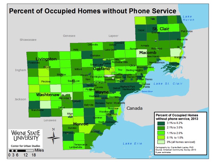 Homes without phone service