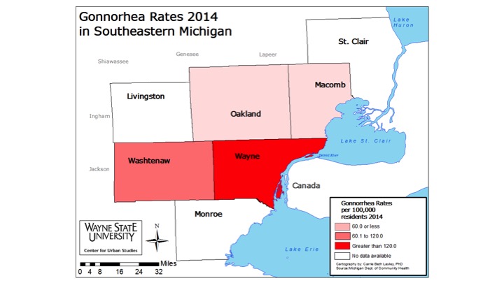 Detroit Gonnorhea rates 2014