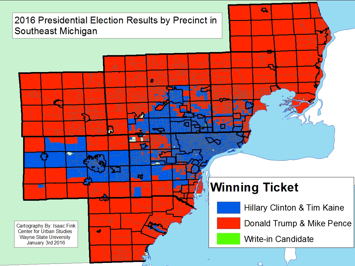 November 8th 2016 Presidential Election Reusts by Precinct In Southeast Michigan_01032017_JPEG